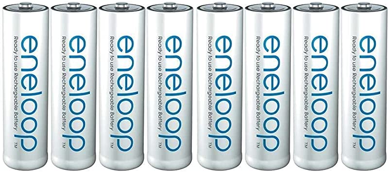 Panasonic eneloop, Ready to Use Ni-MH Battery AA Pack of 8, min.1900 mAh, 2100 Charging Cycles Low Self Discharge