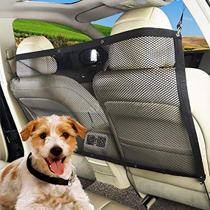 Pet Dog Car Barrier Mesh Net Backseat Barrier for SUV Trunk