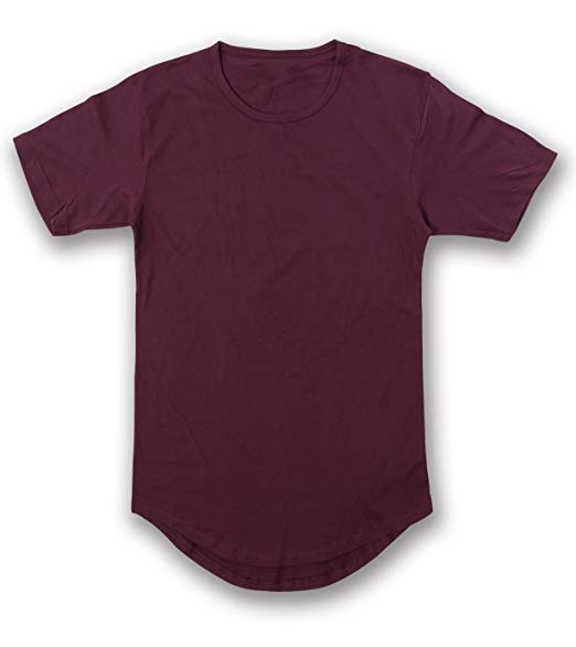 JD Apparel Men's Hipster Longline Drop Cut T-Shirts