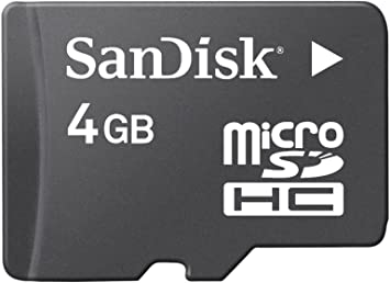 Sandisk 4GB MicroSDHC Memory Card with SD Adapter