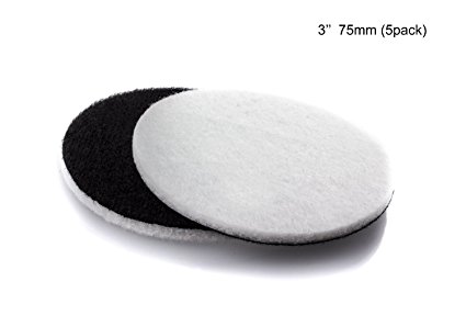 3 inch (75mm) Velour Backed Felt Polishing Pad (pack of 5discs) EXTRA GRIP for polishing glass, plastic, metal, marble