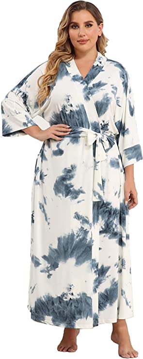 Super Shopping-zone Women's Plus Size Long Robes Kimonos Plus Size Maternity Robes Delivery Robes Sleepwear