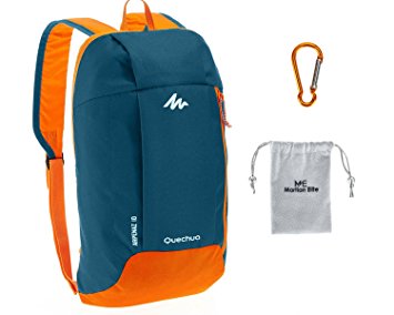 Decathlon QUECHUA Arpenaz Kid/Adult Outdoor Backpack, Mini Small Daypack 10L with Carabiner Clip