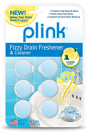 Plink PDF12N Lemon Scent 6 Tabs Fizzy Drain Freshener & Cleaner