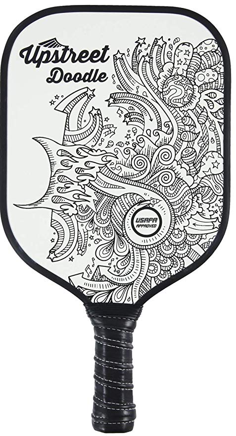 Upstreet Graphite Pickleball Paddle - Polypro Honeycomb Composite Core - Paddles Include Racket Cover