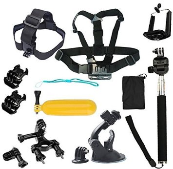 LotFancy 9-in-1 Sports Camera Accessories Kit for Gopro Hero 4 3 3 2 1 HD Action Video Cameras DVR