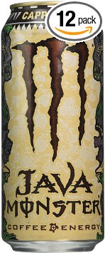 Java Monster Coffee Energy Drink, Cappuccino, 15 Ounce (Pack of 12)
