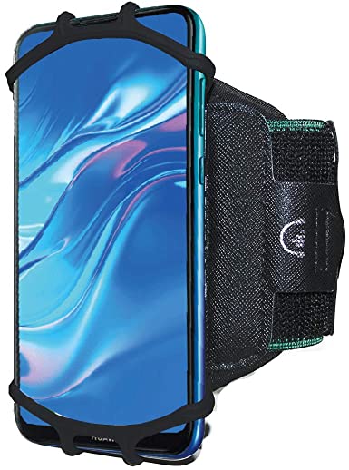 360°Rotating Sport Armband Running Gym Wristband Phone Holder for LG V35 / G7 / V30S / V40 ThinQ / V20 / G6 Plus/Stylo 4 / Stylo 4 Plus/Aristo 2 / Rebel 4 (Black)