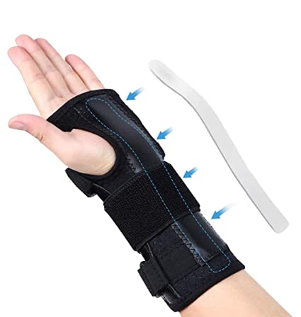 Carpal Tunnel Wrist Brace, Wrist Support Brace With Metal ulnar Splint, Left or Right Hand, Adjustable Arm Compression Supports for Men Women, Relief Tendonitis, Arthritis, Sports Sprain
