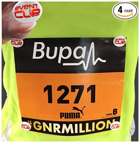 EventClip Pinless Bib Race Number Fasteners for all events