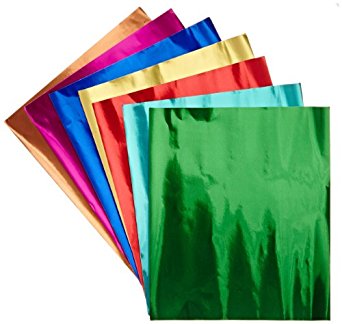 Hygloss Products Metallic Foil Paper Sheets - 8 Assorted Colors, 8 1/2 x 10”, 24 Sheets