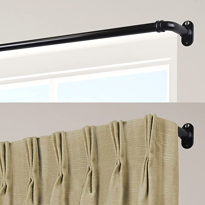 Rod Desyne 5/8 inch Blackout Curtain Rod, 48-84 inch, Black