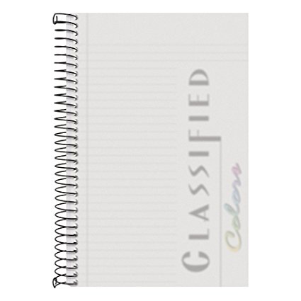 TOPS Docket Classified Business Notebook, 8.5 x 5.5 Inches, Clear Plastic Cover, 20 Pound Paper, 100 Sheets, White (99711)
