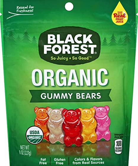 Black Forest Organic Gummy Bears, Assorted Fruit Flavors, 8 oz