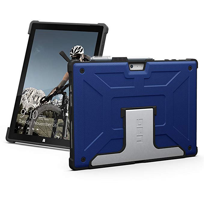 URBAN ARMOR GEAR UAG Microsoft Surface Pro 6/Surface Pro 5th Gen (2017)/Surface Pro 4 Feather-Light Rugged [Cobalt] Aluminum Stand Military Drop Tested Case