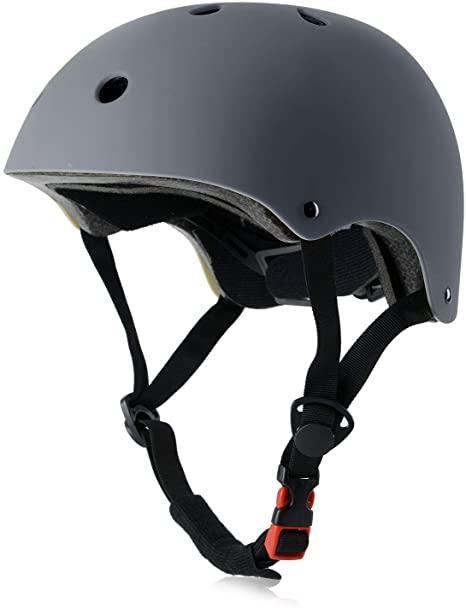 Skateboard Bike Helmet CPSC Certified Lightweight Adjustable, Multi-Sport for Bicycle Cycling Skate Scooter, 3 Sizes