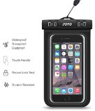 JOTO Universal Waterproof Snowproof Dirtproof Case Bag for iPhone 6 6 Plus 5S 5C 5 4S Samsung Galaxy S6 S6 Edge S5 S4 S3 Note 4  3  2  1 HTC One M9 M8 M7 Max LG G4 G3 G2 Nexus 6 5 4 Sony Xperia Z3 Z2 Z1 Nokia Lumia BlackBerry Motorola MOTO G X E - Also fits other Smartphone iTouch MP3 player up to 6-Inch Diagonal Credit Card Wallet Money Dry Bag IPX8 Certified to 100 Feet Black