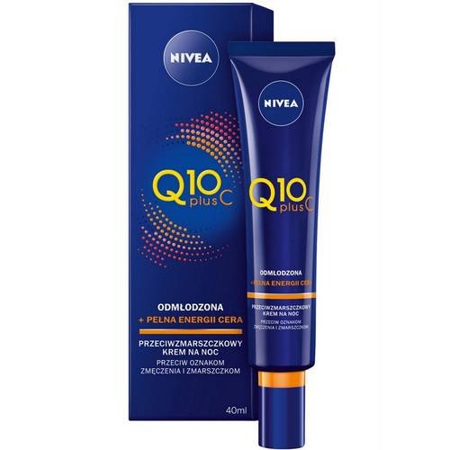 New Nivea Q10 Plus C Anti-Wrinkle   Energy Skin Sleep Cream For Tired Skin and Fine Lines 40ml