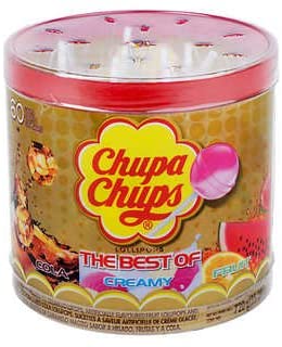 Chupa Chups - The Best of Cola, Creamy, and Fruit - Lollipops (60 Count, Net Weight 720g)