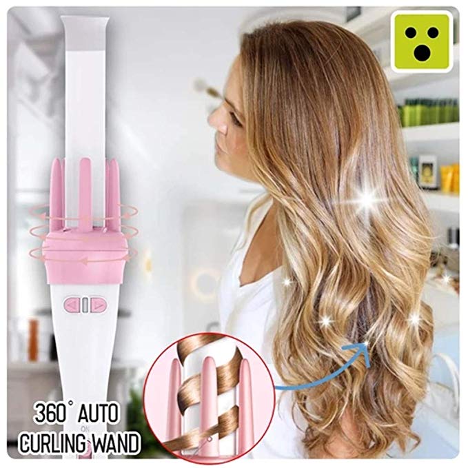 Automatic Hair Curler, Spin Curling Wand, 360° Rotating Hair Styling Roller, Auto Wavy Curling Iron 30s Instant Ceramic Heat Wand, Two Way Rotating Styling Tools