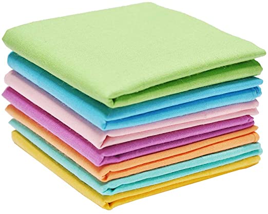 Neatpal 100% Cotton Handkerchiefs with Hem Rainbow Color 7 Pieces