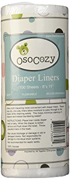 OsoCozy Flushable Diaper Liners - Make Cloth Diapering Convenient With Easy, Quick, Cloth Diaper Liners - Super Soft and Gentle on Baby’s Skin