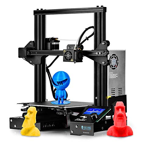 SainSmart x Creality Ender-3 3D Printer, Resume Printing V-Slot Prusa i3, Build Volume 8.7" x 8.7" x 9.8", for Home & School Use