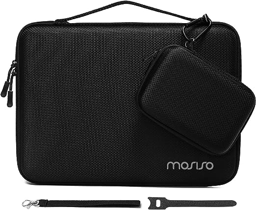 MOSISO Laptop Sleeve Compatible with MacBook Pro 14 inch 2023 2022 2021 Release M2 A2779 A2442 M1 Pro/Max Chip with Touch ID, EVA Hard Travel Carrying Case with Small Bag, Black