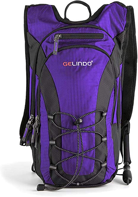 Gelindo Half Day Hiking Hydration Backpack with 2L/ 2.5L BPA Free Water Bladder, Lightweight Insulated Compartment Outdoor Gear for Hiking Biking Camping Daypack to Beginner 10L