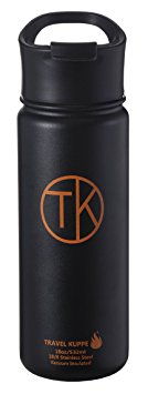 TK Ice & Fire Vacuum Insulated Stainless Steel Sports Water Bottle with Straw/ Coffee Lid - Keeps Hot & Cold Beverages Up To 48 Hours - Thermos Double Walled