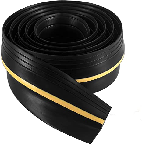 BOWSEN Garage Door Threshold Seal Bottom Weatherproof Floor Buffer Rubber, Not Include Sealant/Adhesive, Black (10 FT)