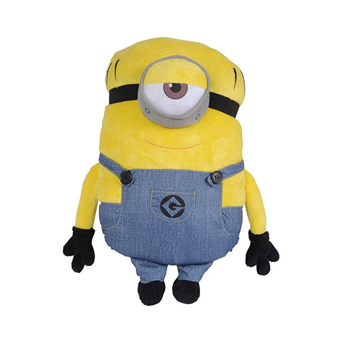 Universal Despicable Me Minions Mel Character Shaped Soft Plush Cuddle Pillow, Yellow