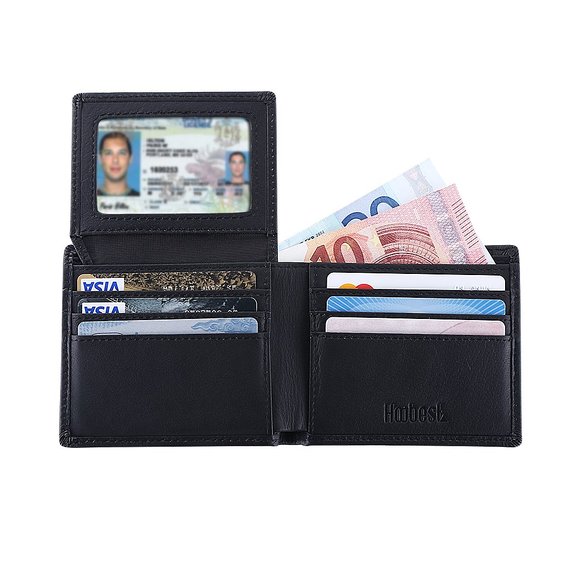 Hoobest RFID Blocking Genuine Leather Wallet For Men- Excellent Credit Card Wallets