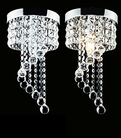 Linght Mini Style Crystal Chandelier with K9 Crystal Ball Spiral Design lights