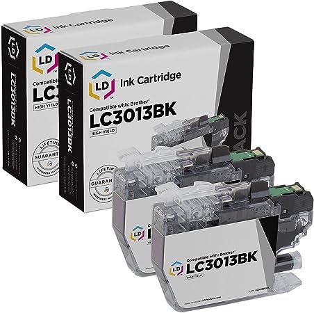 LD Compatible Ink Cartridge Replacement for Brother LC3013BK High Yield (Black, 2-Pack)