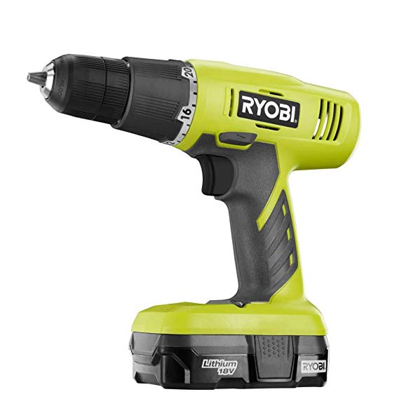 Ryobi P1810 18-Volt ONE  Lithium-Ion Cordless Drill Driver Kit