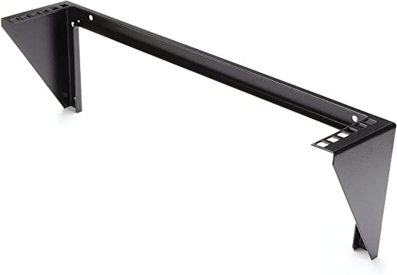 StarTech.com 2U 19-Inch Steel Vertical Wall Mount Equipment Rack Bracket RK219WALLV (Black)