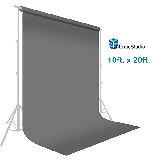 10 ft. x 20 ft. Professional Photography Studio Muslin Backdrop Background Gray Muslin Backdrop Photo Screen, Photo Video Studio, AGG2330