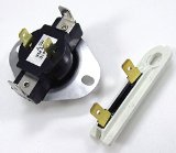 1 X 3387134 AND 3392519 DRYER CYCLING THERMOSTAT WITH INTERNAL BIAS HEATER OPENS AT 155F CLOSES AT 130F and THERMAL FUSE for All Major Brand Dryers