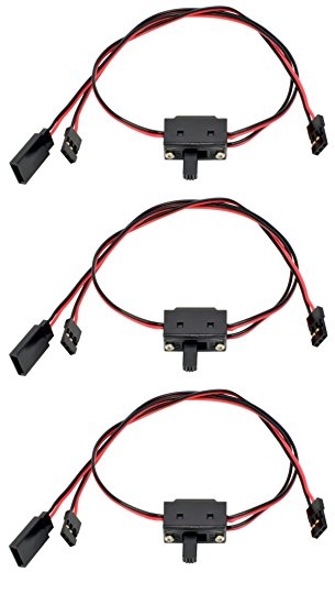 3 PACK - JR / Spektrum / Hitec Style 3 Way On/Off Switches - Apex RC Products #1056