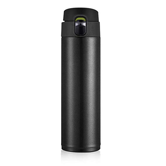 20oz Office and travel Stainless Steel Thermos Cup Sports Water Bottle Thermos Vacuum Flasks Cup Travel Mug Black 600ml