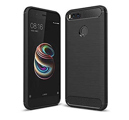 Xiaomi Mi A1 Case, Techowik Carbon Fiber Series protective premium back cover for (2017) - Black