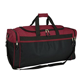 DALIX 25" Extra Large Vacation Travel Duffle Bag (Black, Grey, Navy Blue, Red, Camo)