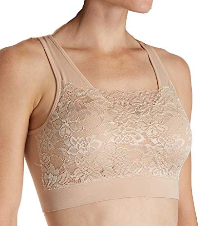 Rhonda Shear Seamless Bra with Lace Overlay (9346)