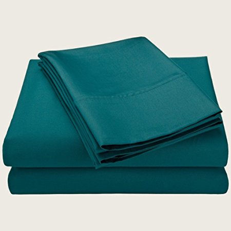 Mayfair Linen Bedding Collection 600 Thread Count Bedspread 100% Egyptian Cotton Sheet Set Sateen Weave Deep Pocket Premium Quality Bedding Set Teal King