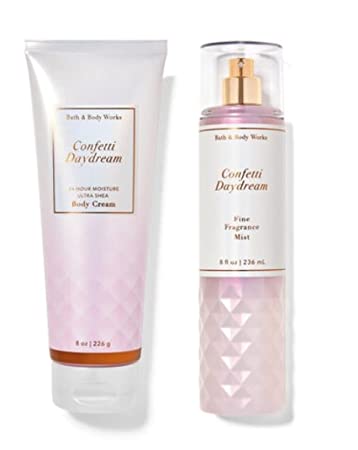 Bath and Body Works - Confetti Daydream - Gift Set - Fine Fragrance Mist & Body Cream