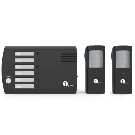 1byone Wireless Alert System with 2 Motion Sensors, Alerts You Anywhere Inside Your House