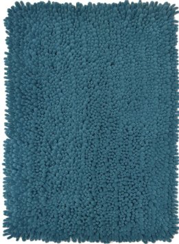 Modern Bath Premium Bathroom Rug with Non-slip Backing | Made With Thousands of Super Soft Microfiber Bristles that are Super Absorbent and Fast Drying | Machine Washable - 17" x 24" - Teal