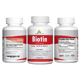 Biotin for Hair Growth Silky Skin and Nail Growth  Increases the Metabolism and Prevents Hair Loss  5000 mcg  2 Months Supply  By Prime Nutrients