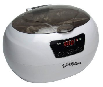 Professional Ultrasonic Cleaner - 30 Minute Timer - Cleans Jewelry, Watches, Eyeglasses, Dentures, Razors, Coins - 120v Sonic Cleaning - Digital Timer with 18 Cycles - BlackHillsGoldSource Model 890